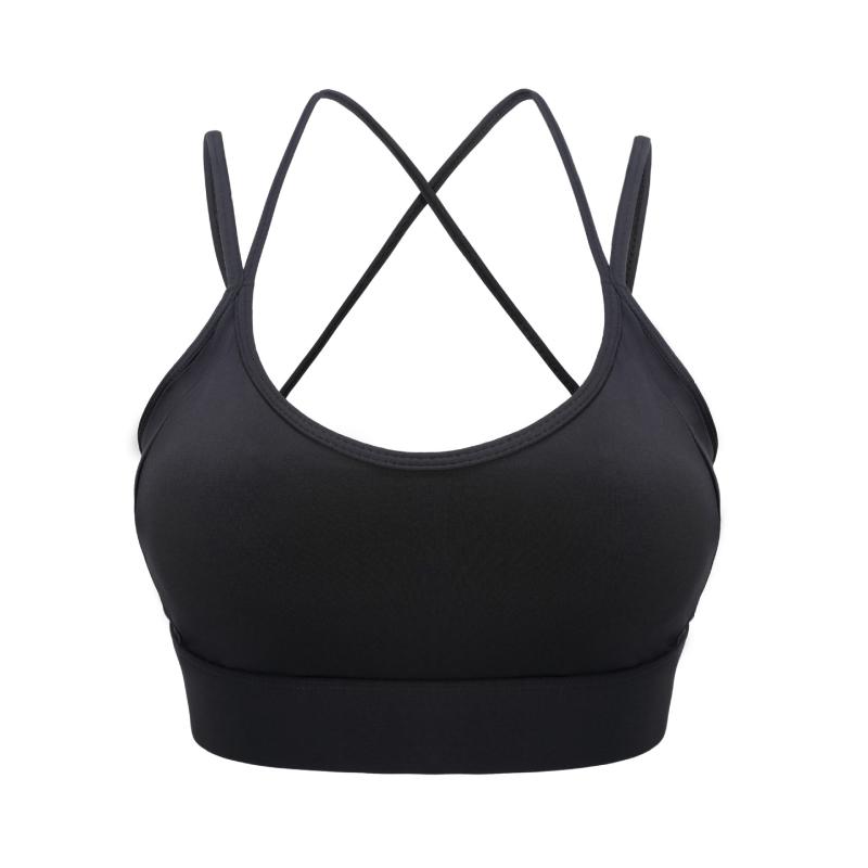 Activewear | Black Sculpt Strappy Dip Sports Bra  – Womens Activewear Activewear