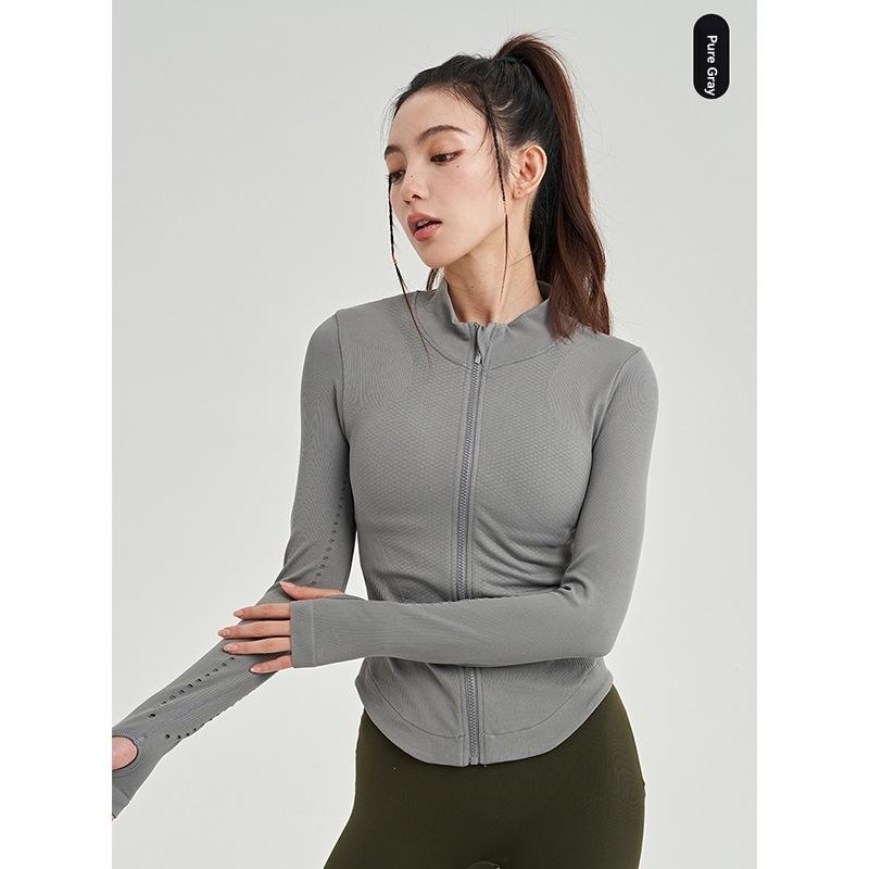 Activewear | Charcoal Basic Seamless Jacket  – Womens Activewear Activewear