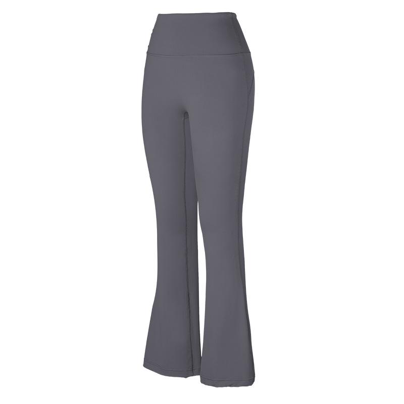 Activewear | Charcoal Seam Detail Mid Rise Skinny Flared Trousers  – Womens Activewear Activewear