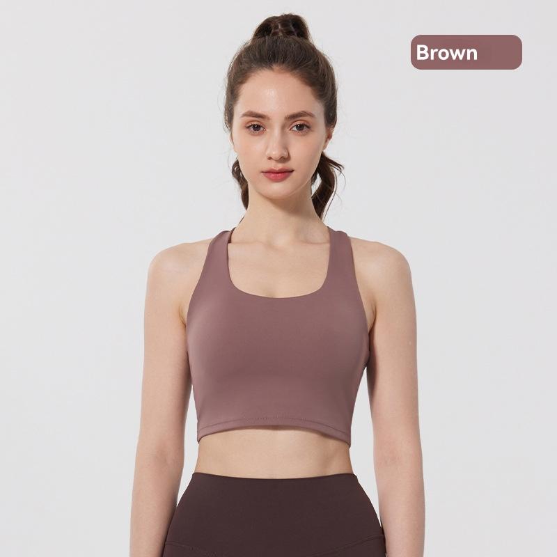 Activewear | Deep Taupe Sculpt Double Layer Padded Sports Bra  – Womens Activewear Activewear