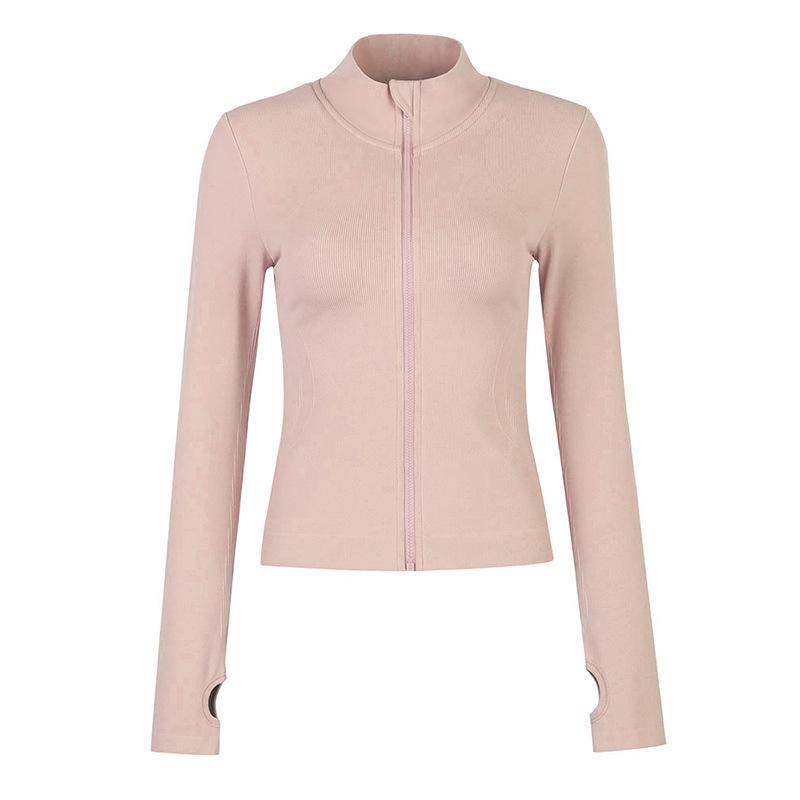 Activewear | Dusty Pink Basic Seamless Jacket  – Womens Activewear Activewear