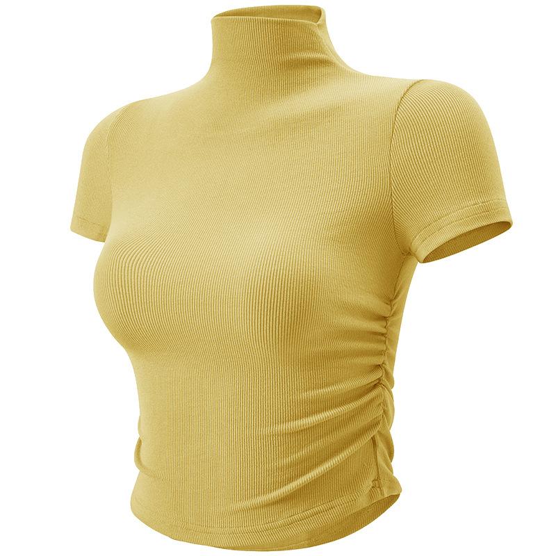 Activewear | Olive Seamless Longline Short Sleeve Gym Top  – Womens Clothing Activewear