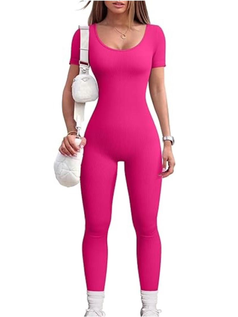 Activewear | Raspberry Sculpt Short Sleeved Unitard  – Womens Activewear Activewear