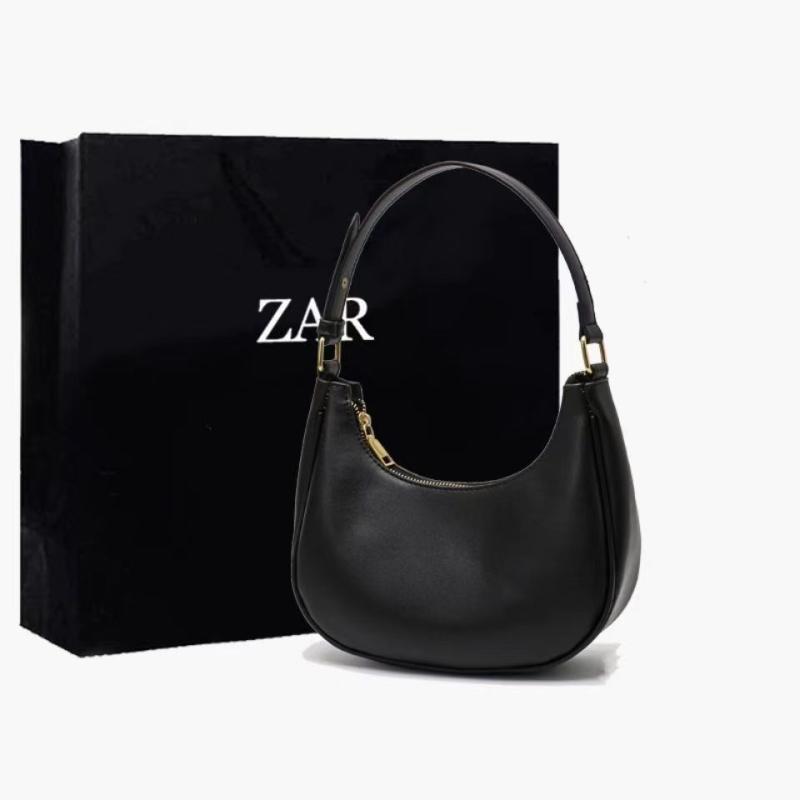 Bags | Black Curved Pu Shoulder Bag  – Womens Accessories Bags