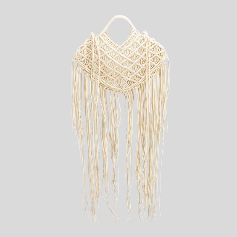 Bags | Black Tassel  Macrame Beach Bag  – Womens Accessories Bags