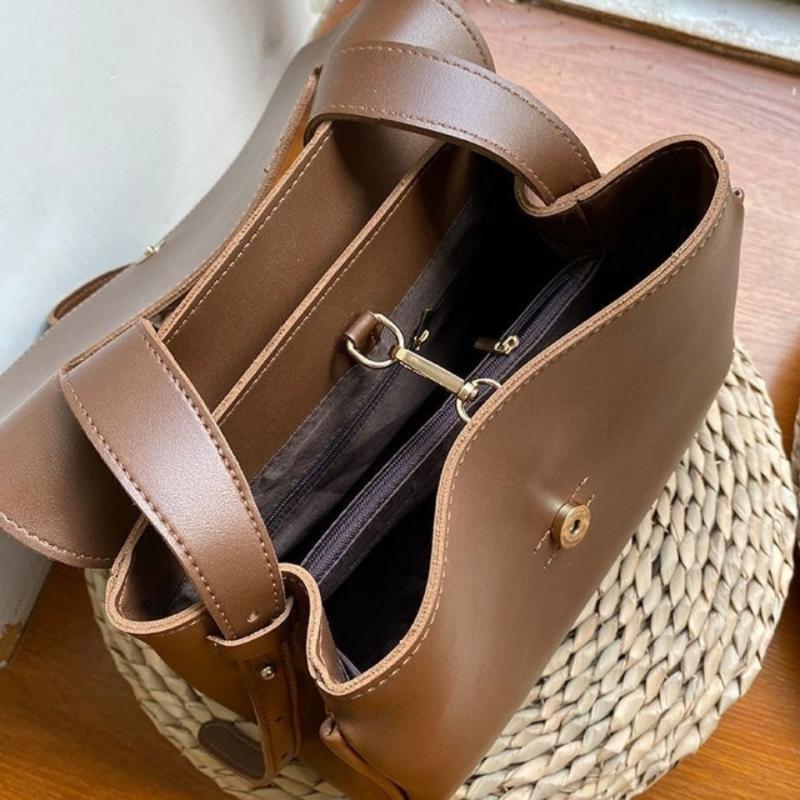 Bags | Chocolate Pu Flap Over Baguette Shoulder Bag  – Womens Accessories Bags