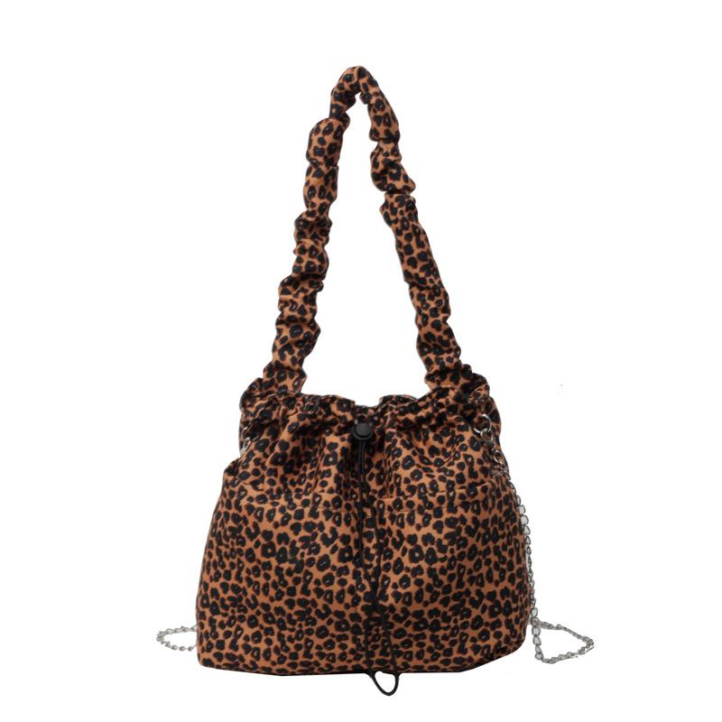 Bags | Leopard Satin Scrunched Handle Shoulder Bag  – Womens Accessories Bags