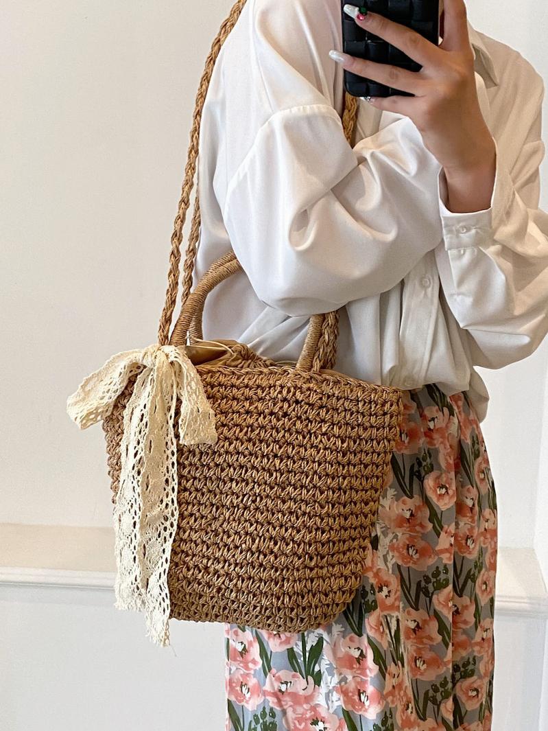 Bags | Natural Raffia Large Beach Tote Bag  – Womens Accessories Bags