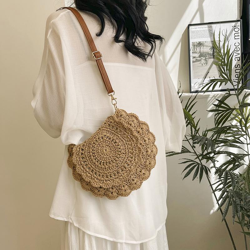 Bags | Natural Raffia Shell Pearl Cross Body Bag  – Womens Accessories Bags