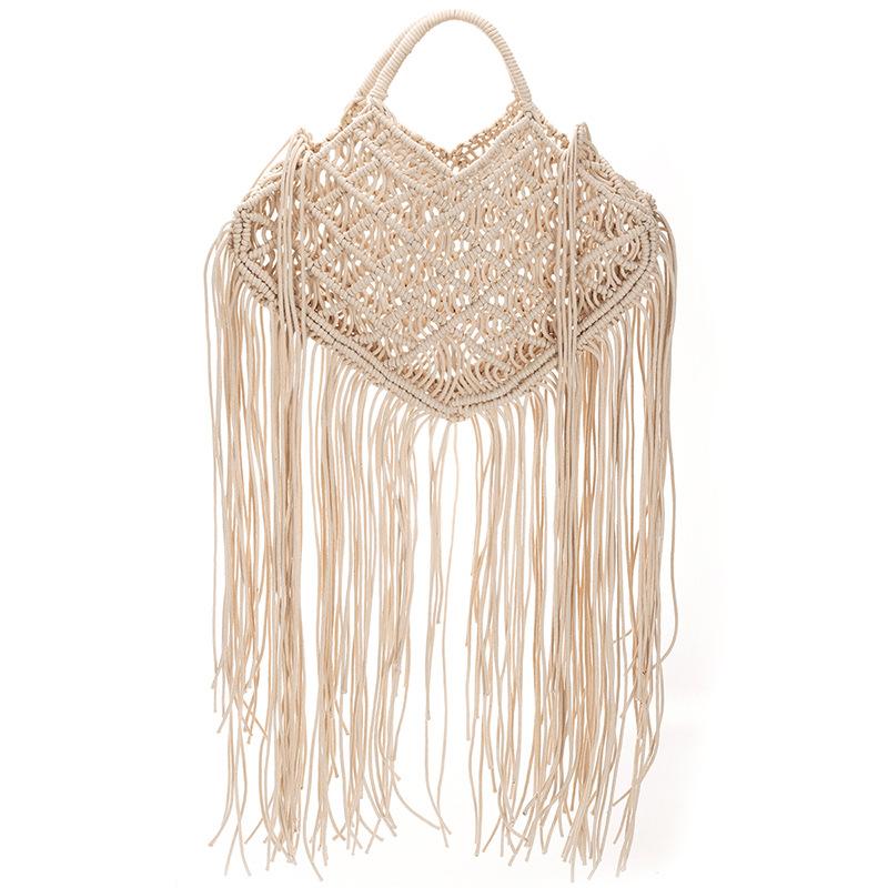 Bags | Orange Macrame Tassel Beach Bag  – Womens Accessories Bags