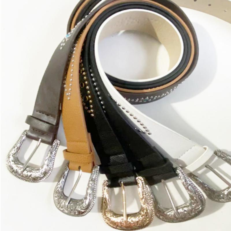 Belts | Black Western Buckle Stud Belt  – Womens Accessories Belts