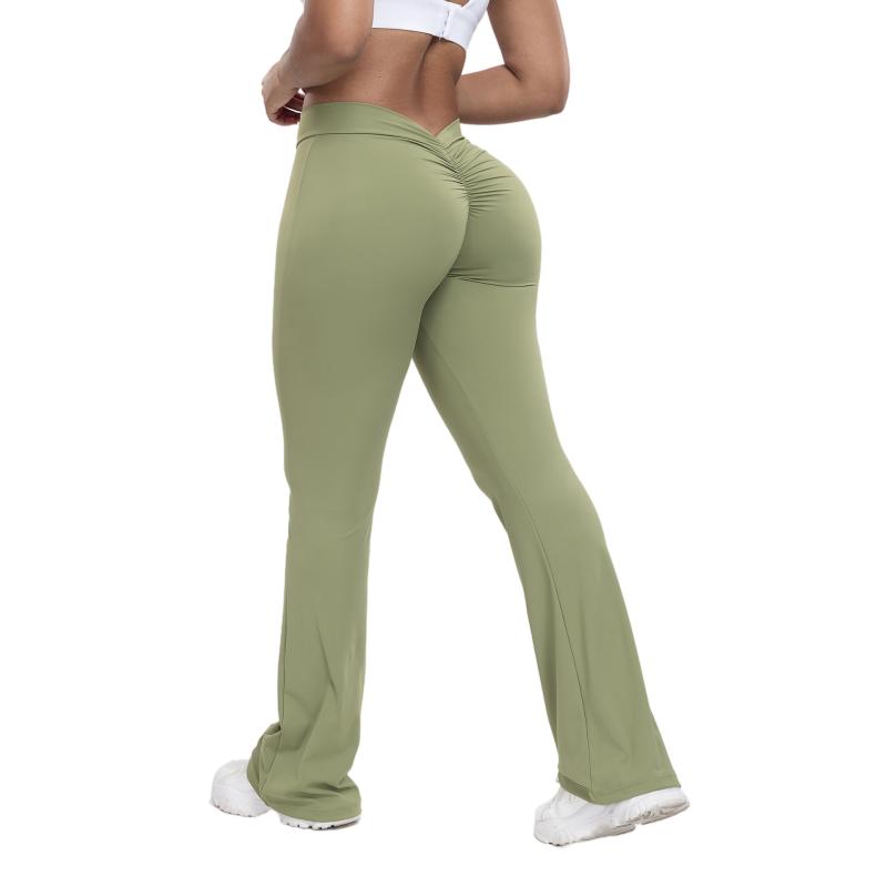 Co-Ords | Shape Sage Green Sculpted Foldover Waist Flare Trousers  – Womens Clothing Co-Ords