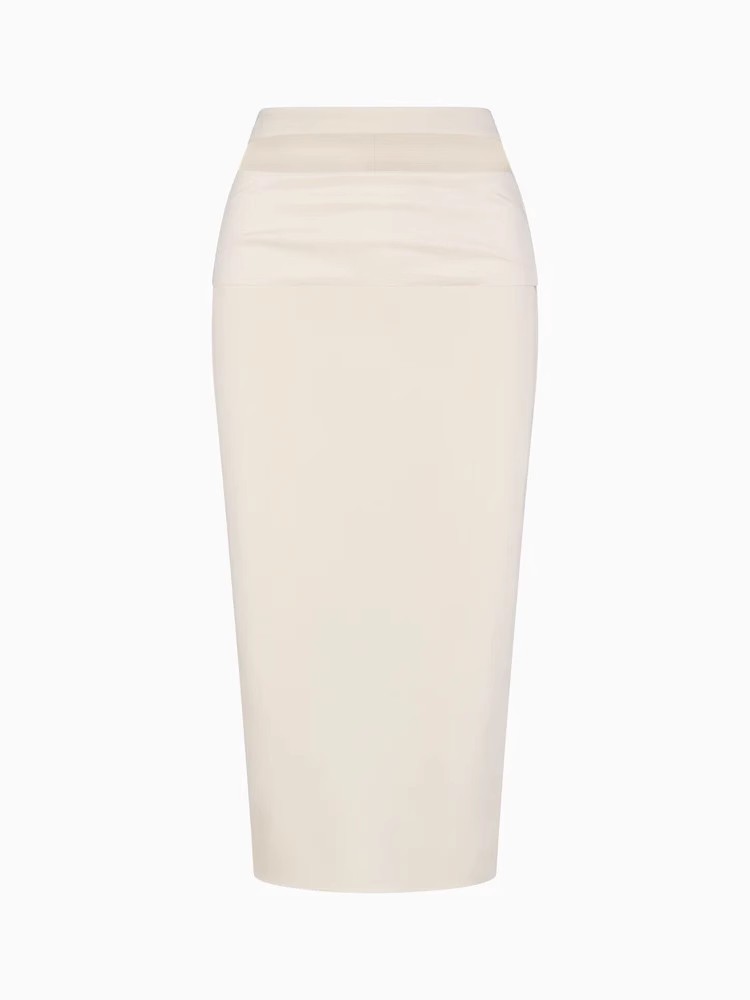 Co-Ords | Stone Soft Touch Ruched Back Maxi Skirt  – Womens Clothing Co-Ords