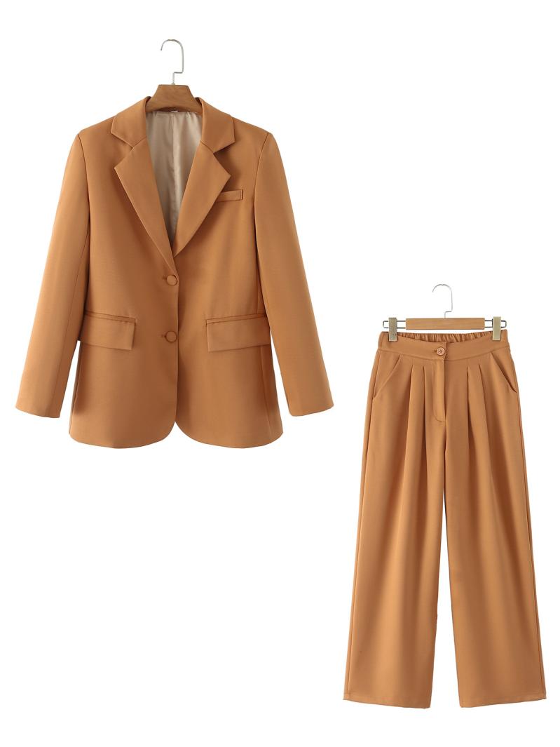 Coats & Jackets | Camel Oversized Structured Blazer  – Womens Clothing Camel