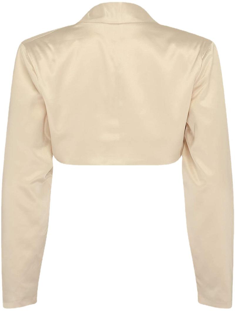 Coats & Jackets | Cream Tailored Cropped Pocket Detail Blazer  – Womens Clothing Coats & Jackets