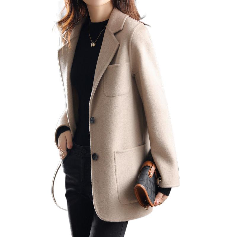 Coats & Jackets | Petite Beige Oversized Longline Blazer  – Womens Clothing Beige