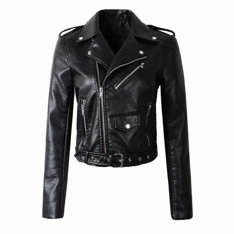 Coats & Jackets | Petite Black Faux Leather Zip Detail Biker Jacket  – Womens Clothing Black