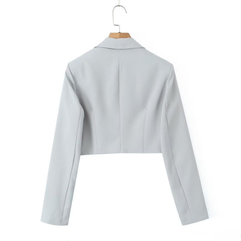 Coats & Jackets | Petite Grey Pocket Detail Cropped Blazer  – Womens Clothing Coats & Jackets