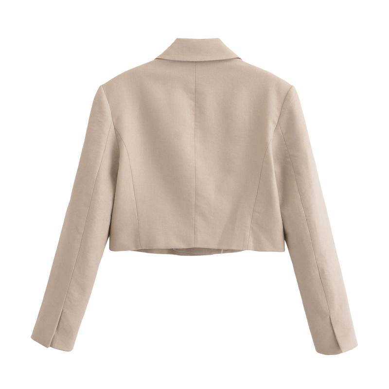 Coats & Jackets | Plt Label Taupe Cropped Blazer  – Womens Clothing Coats & Jackets