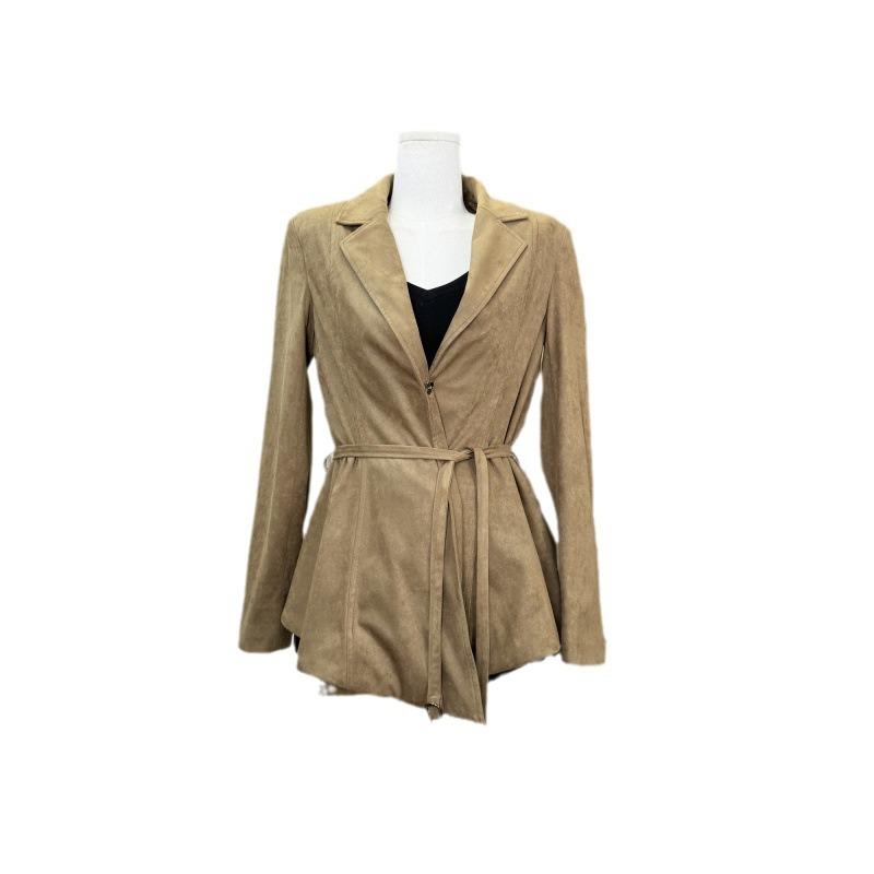 Coats & Jackets | Sand Wide Belted Waist Blazer  – Womens Clothing Coats & Jackets