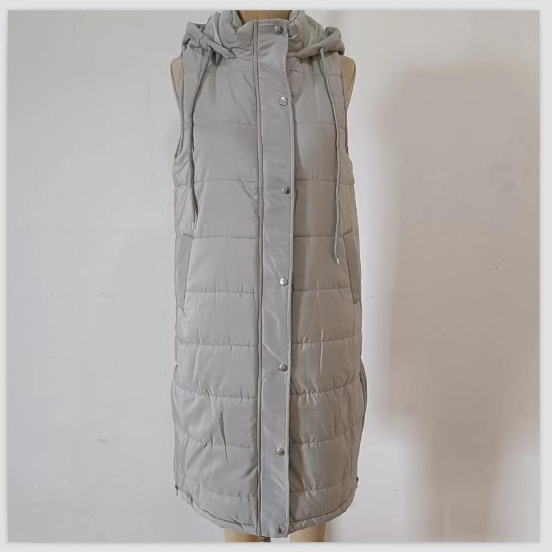 Coats & Jackets | Stone Panel Padded Longline Gilet  – Womens Clothing Coats & Jackets