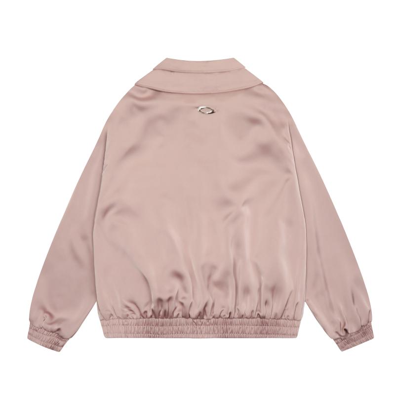 Coats & Jackets | Taupe Satin Look Oversized Bomber Jacket  – Womens Clothing Coats & Jackets