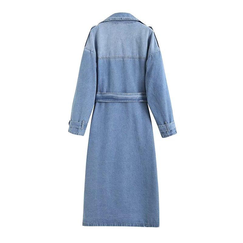 Coats & Jackets | Vintage Wash Denim Trench Coat  – Womens Clothing Coats & Jackets