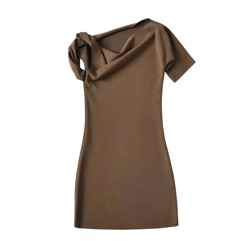 Dresses | Khaki High Neck Cowl Backless Bodycon Dress  – Womens Clothing Dresses