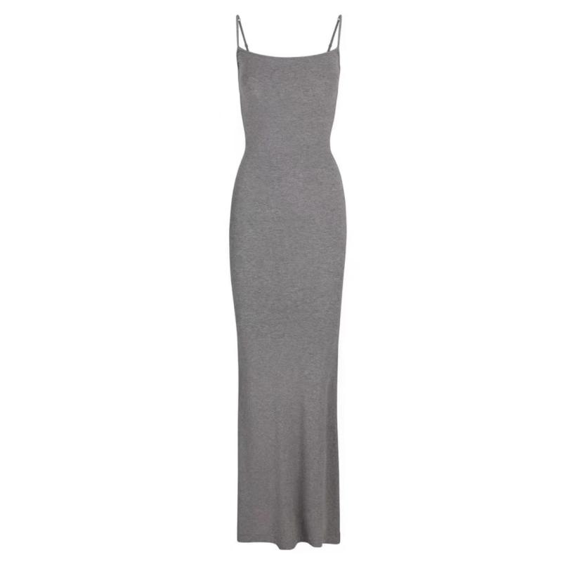 Dresses | Shape Grey Marl Jersey Strappy Maxi Dress  – Womens Clothing Dresses