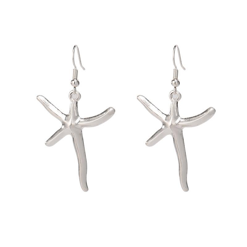 Earrings | Silver Starfish Statement Earrings  – Womens Accessories Earrings