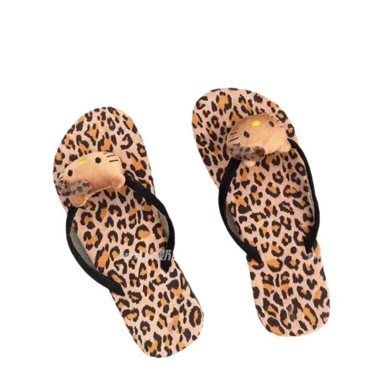 Flats | Brown Animal Print Havaianas Slim Flip Flops  – Womens Flats Brown