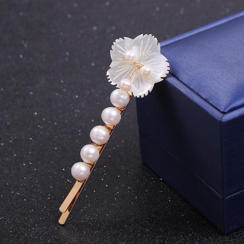 Hair Accessories | Gold Pearl & Shell Detail Hair Slides  – Womens Accessories Gold