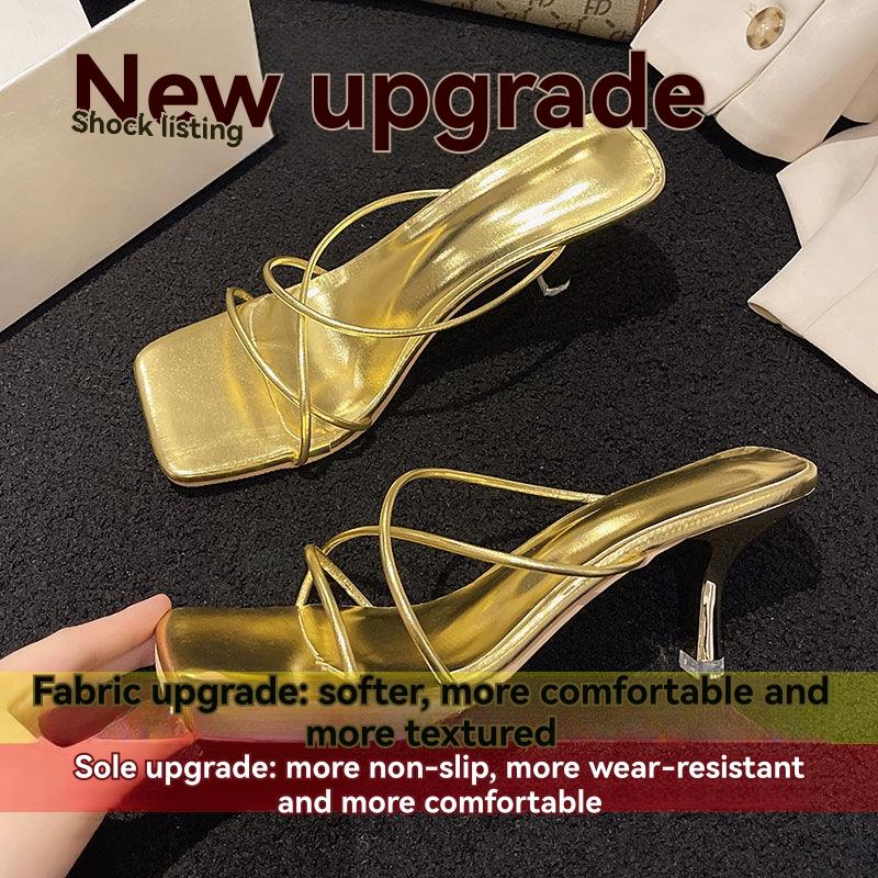 Heels | Gold Faux Leather Metallic Pointed Knot Detail Tie Up Heeled Sandals  – Womens Heels Gold