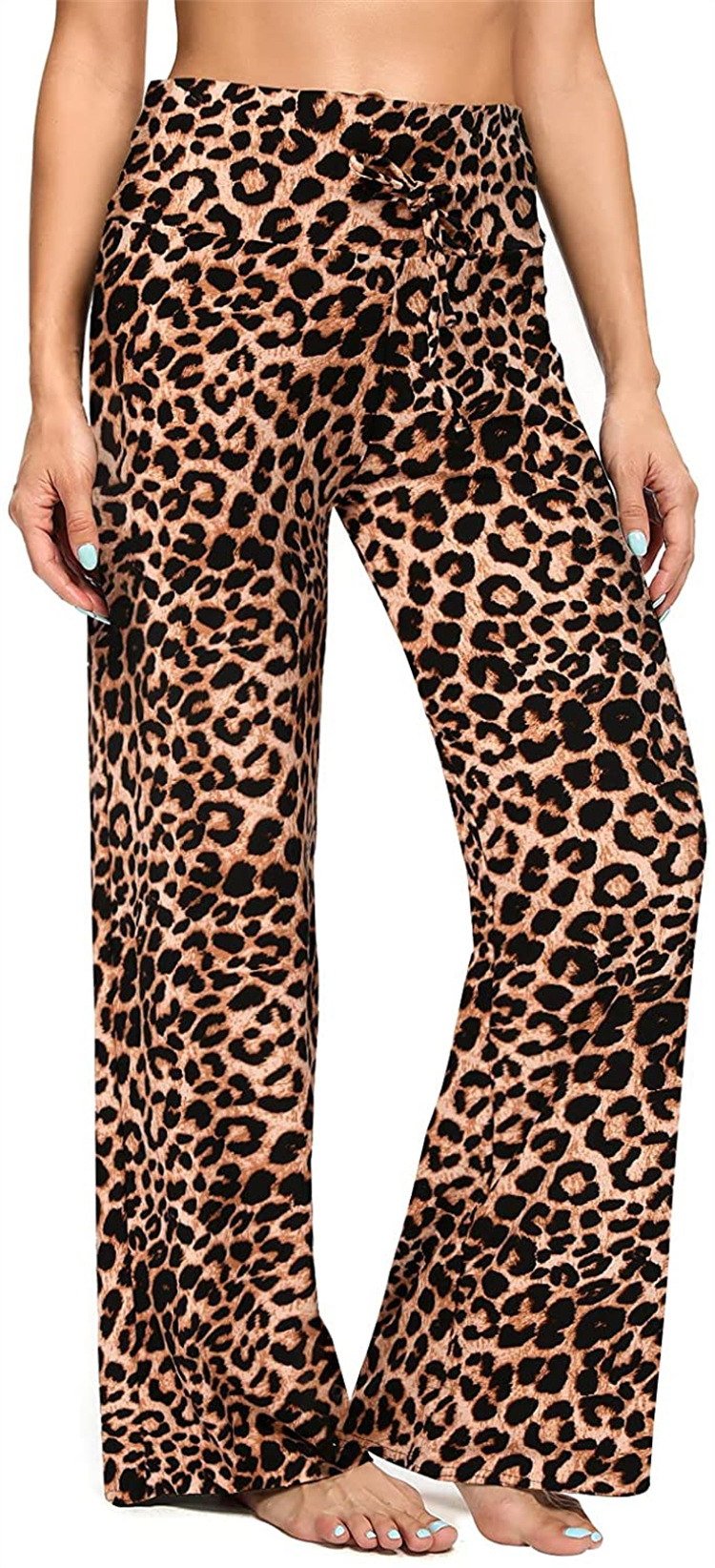 Jeans | Brown Leopard Print Straight Leg Jeans  – Womens Clothing Brown