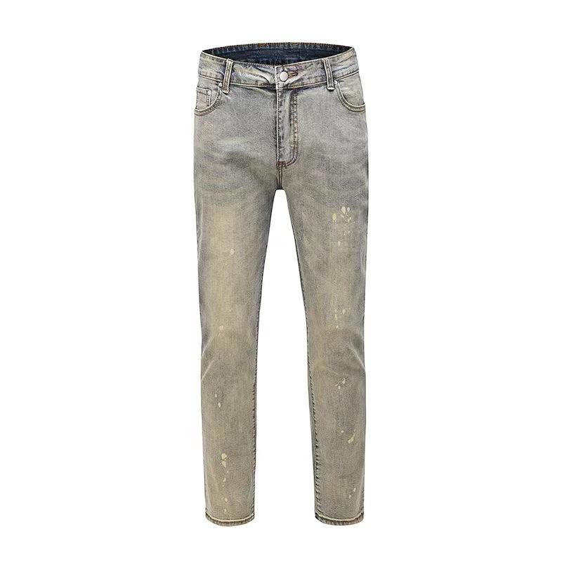 Jeans | Faded Vintage Wash Splattered Effect Straight Leg Jeans  – Womens Clothing Jeans