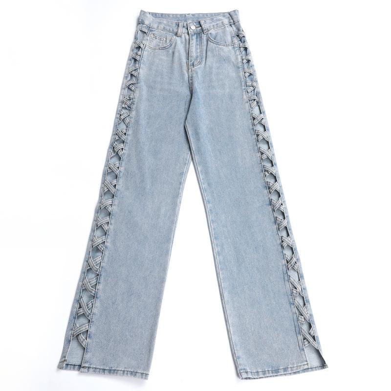 Jeans | Petite Blue Diamante Cross Detail Jeans  – Womens Clothing Blue