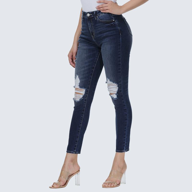 Jeans | Prettylittlething Vintage Wash Knee Rip 5 Pocket Skinny Jeans  – Womens Clothing Jeans