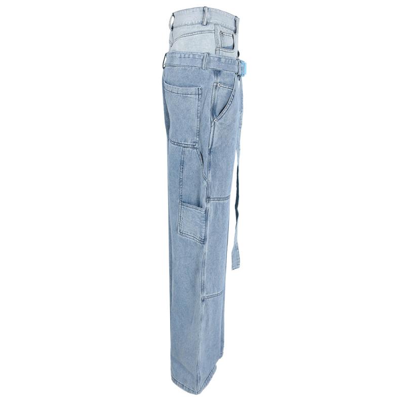 Jeans | Vintage Wash Utility Cargo Denim Jeans  – Womens Clothing Jeans