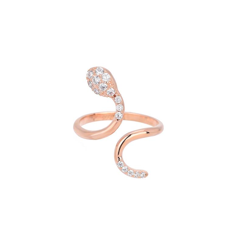 Jewellery | Gold Diamante Delicate Snake Ring  – Womens Accessories Gold