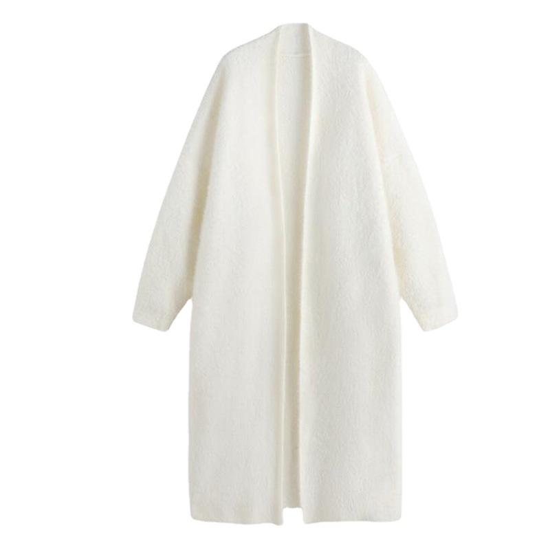 Knitwear | Cream Maxi Knitted Cardigan  – Womens Clothing Cream