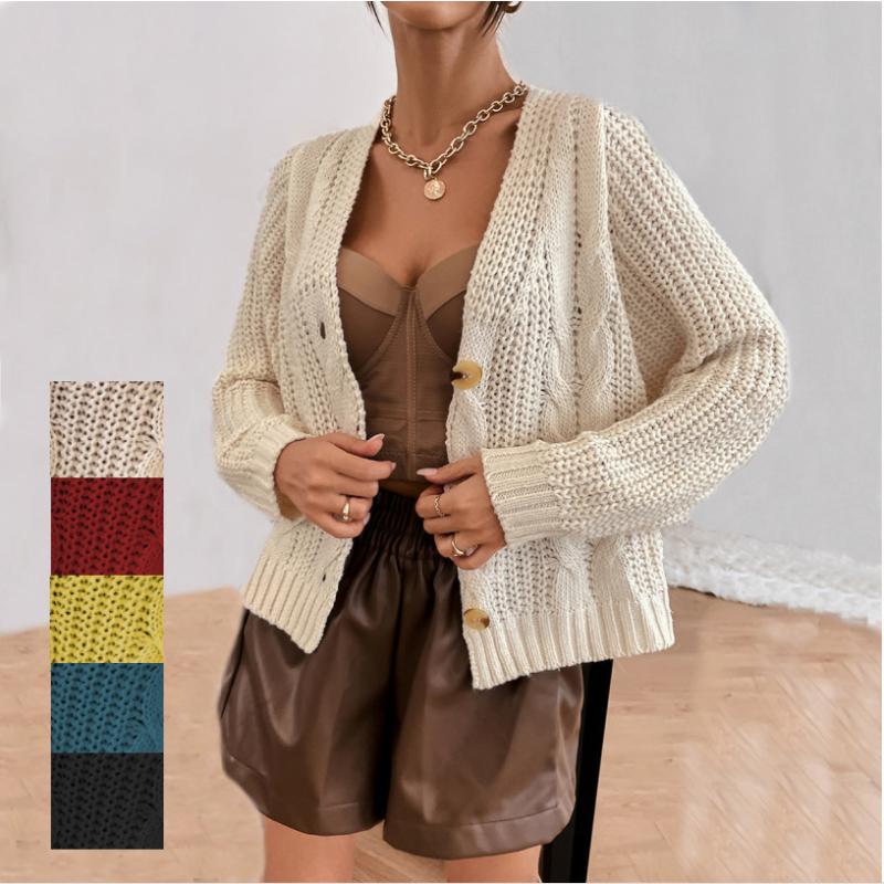 Knitwear | Cream Space Dye Chunky Knit Cardigan  – Womens Clothing Cream