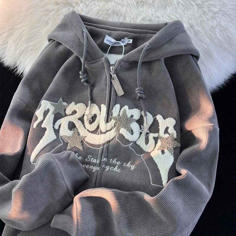 Loungewear | Charcoal Graphic Oversized Cropped Zip Hoodie  – Womens Clothing Charcoal