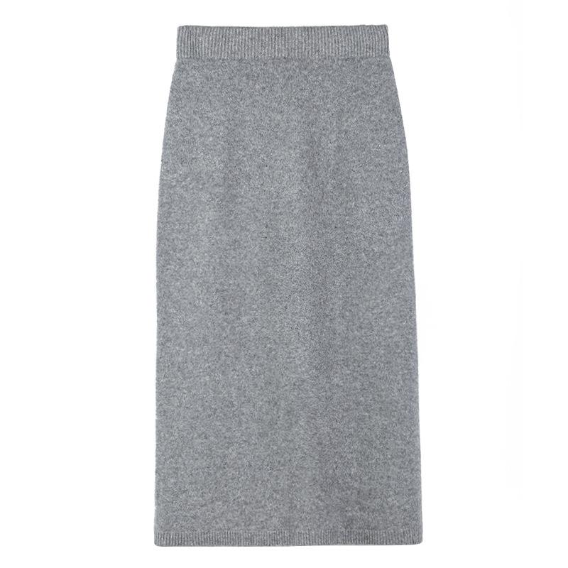 Loungewear | Plus Ash Grey Melange Soft Knit Maxi Skirt  – Womens Clothing Ash Grey