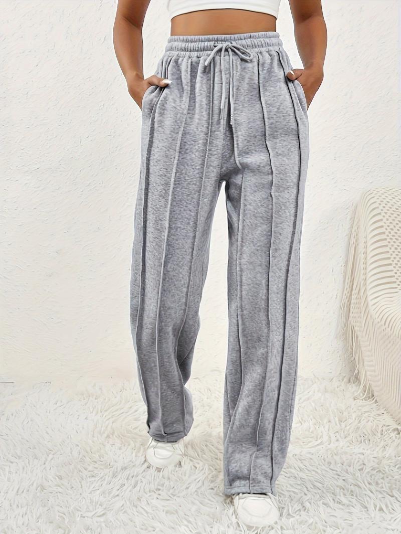 Loungewear | Prettylittlething Shape Grey Shape Wide Leg Seam Detail Joggers  – Womens Clothing Co-Ords