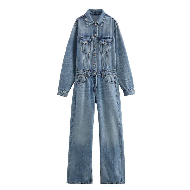 Playsuits | Petite Light Blue Wash Denim Cut Out Playsuit  – Womens Clothing Light Blue Wash