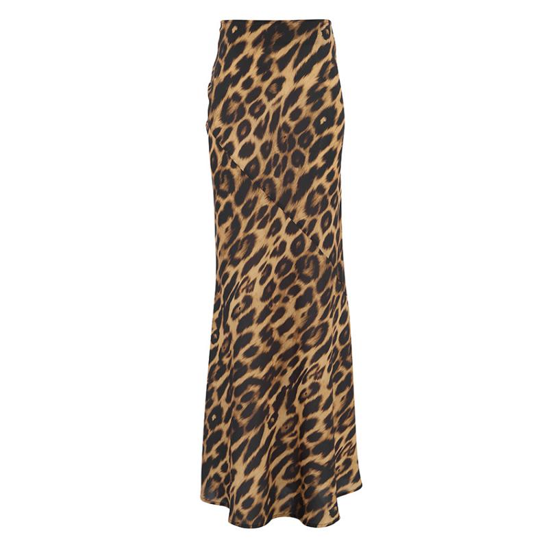 Skirts | Brown Leopard Print Mesh Low Rise Maxi Skirt  – Womens Clothing Brown