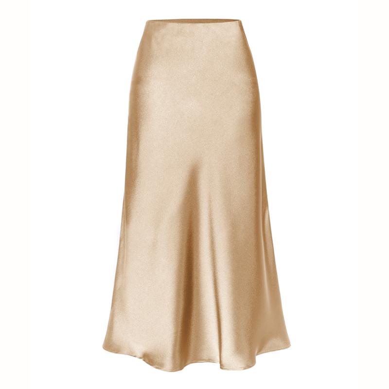 Skirts | Butter Cream Satin Mid Rise Maxi Skirt  – Womens Clothing Butter Cream