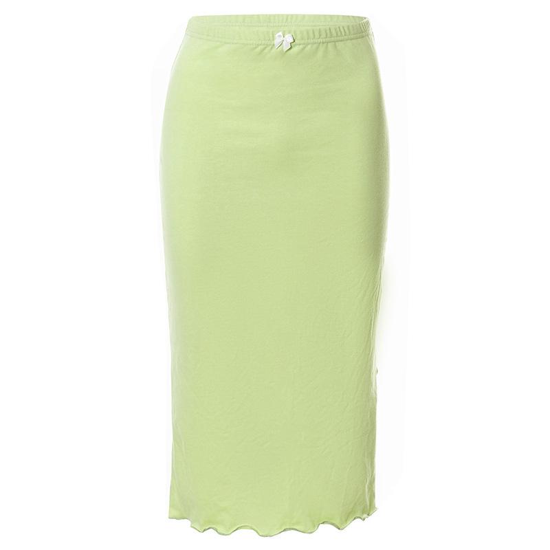 Skirts | Chartreuse Satin Mid Rise Maxi Skirt  – Womens Clothing Chartreuse