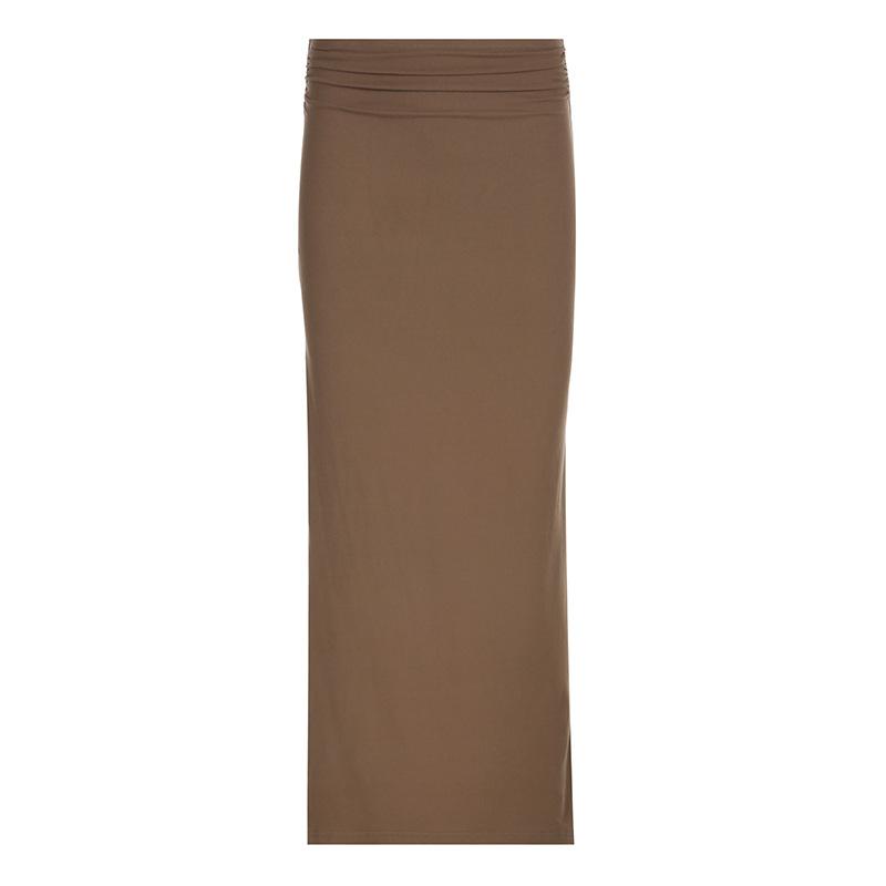 Skirts | Khaki Soft Touch Low Rise Maxi Skirt  – Womens Clothing Co-Ords