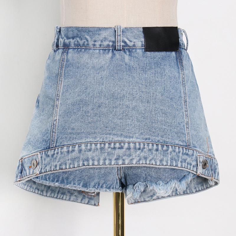 Skirts | Petite Bleach Wash Denim Belted Micro Mini Skirt  – Womens Clothing Bleach Wash